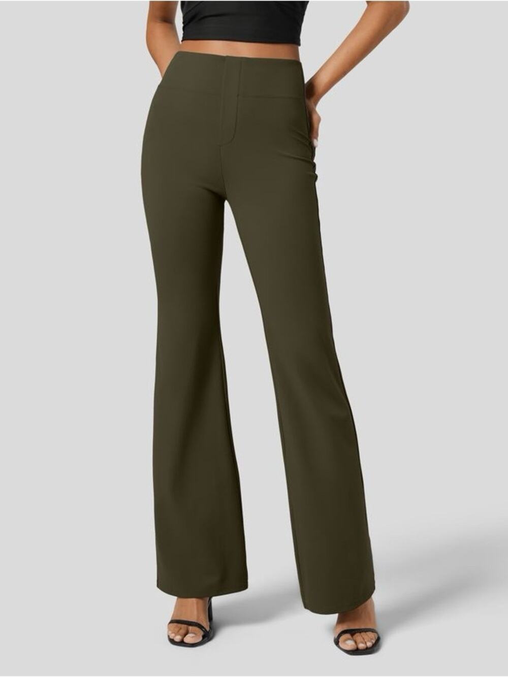 Halara Flex™ High Waisted Back Side Pocket Slight Flare Work Pants size S